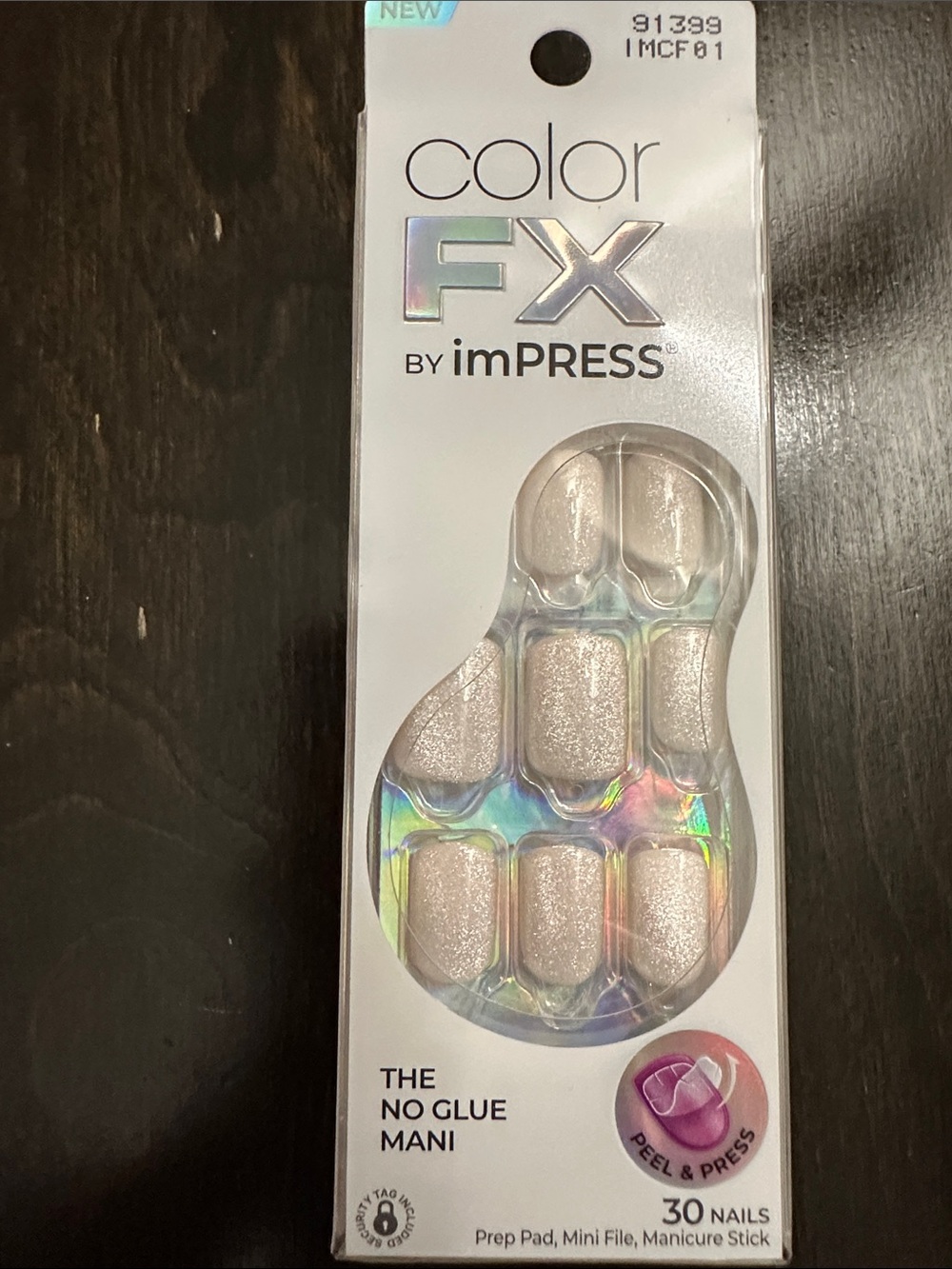 imPRESS Color FX Sparkling Pearl Press-On Nails - Shimmer Cream